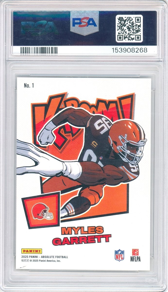 2025 Panini Absolute Myles Garrett Kaboom! Horizontal 1 PSA 9 Mint Browns - Kapascope