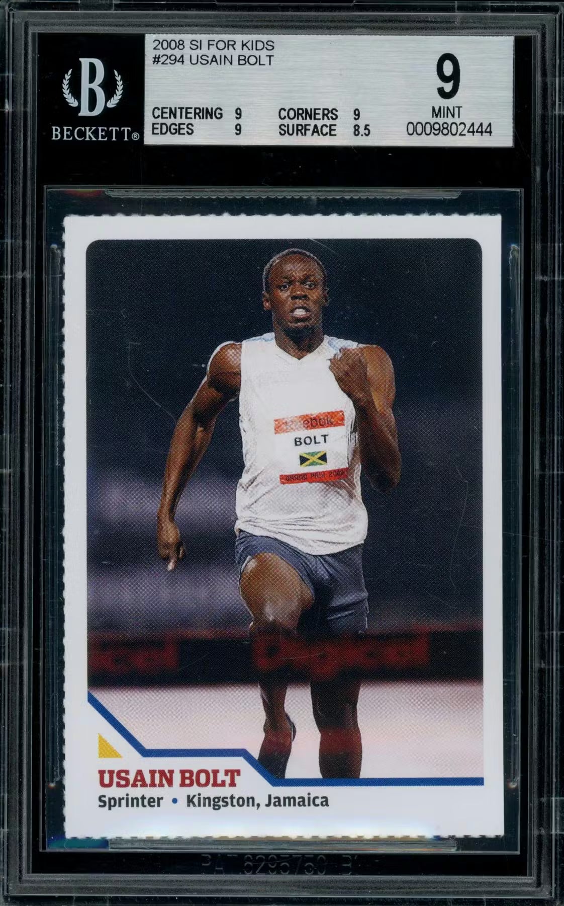 2008 SI For Kids Usain Bolt Rookie Card BGS 9