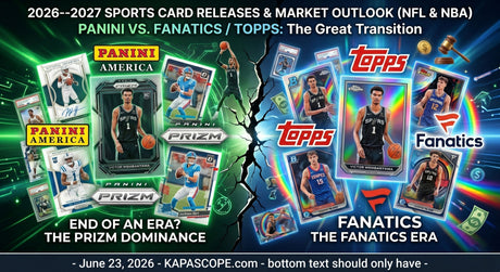 2026-2027 NFL and NBA sports card market outlook, showing the transition from Panini releases to the Fanatics Topps era.