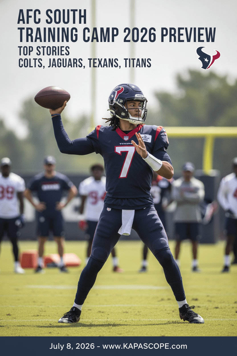 AFC South Training Camp 2026 Preview: Top Storylines for Colts, Jaguars, Texans, Titans - Kapascope