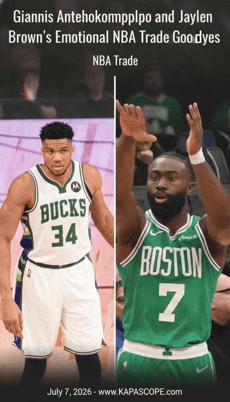 Giannis Antetokounmpo and Jaylen Brown's Emotional NBA Trade Goodbyes - Kapascope