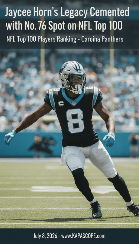 Jaycee Horn's Legacy Cemented with No. 76 Spot on NFL Top 100 - Kapascope