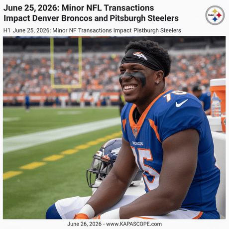 June 25, 2026: Minor NFL Transactions Impact Denver Broncos and Pittsburgh Steelers - Kapascope