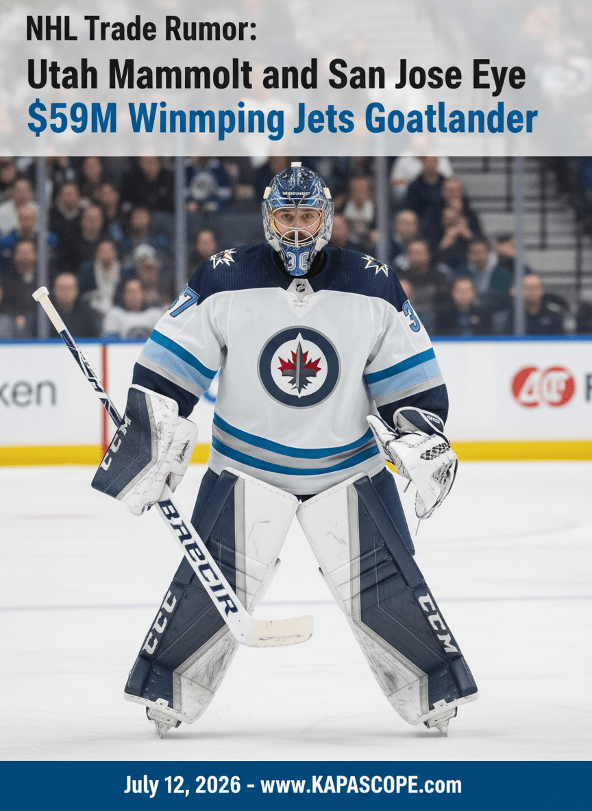 NHL Trade Rumor: Utah Mammoth and San Jose Sharks Eye $59M Winnipeg Jets Goaltender - Kapascope
