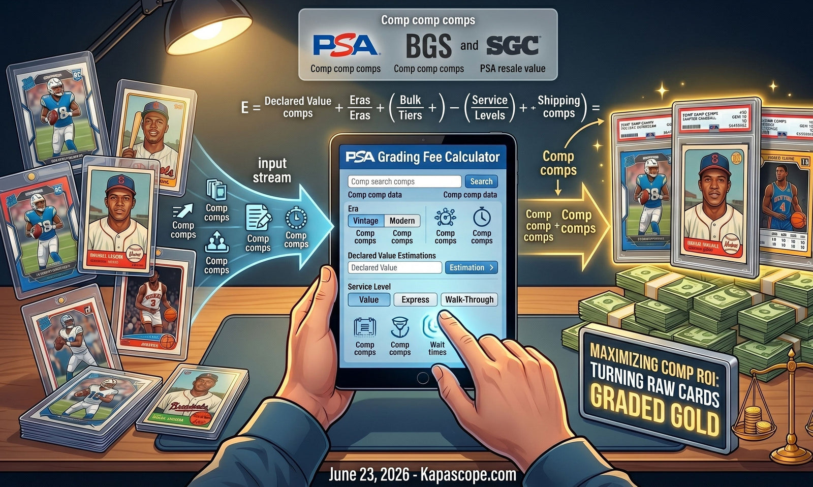 PSA grading fee calculator - Kapascope