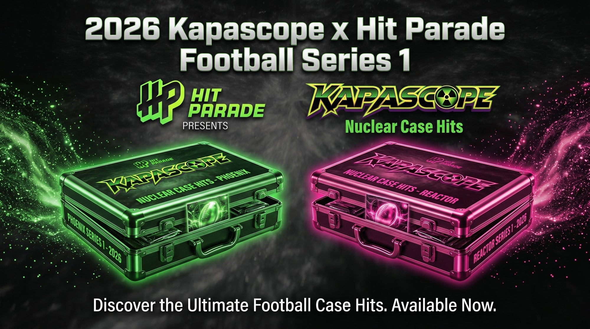 2026 Kapascope x Hit Parade Football Series 1 cards featuring curated football card hits