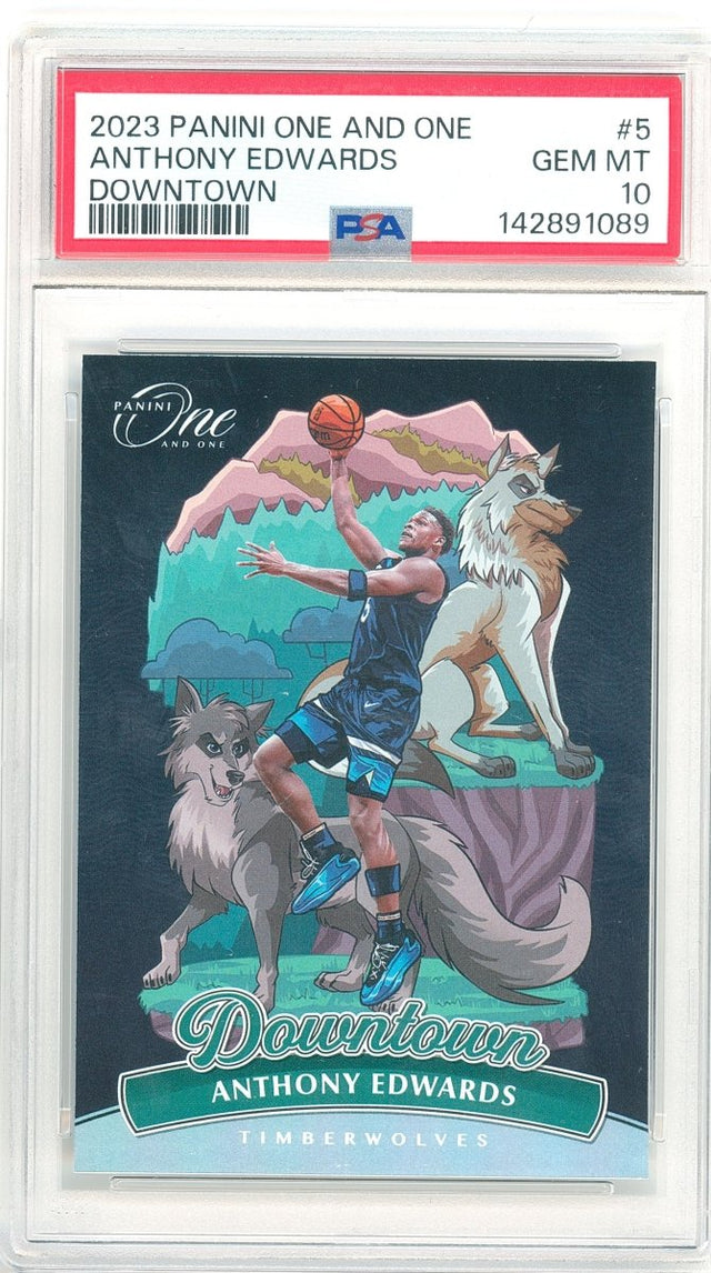 2023-24 Panini One and One Anthony Edwards Downtown 5 PSA 10 Gem Mint Timberwolves - Kapascope
