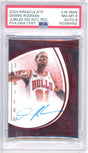 2024-25 Panini Immaculate Dennis Rodman Jubilee Signatures Intl Red Auto JS-MAN /8 PSA 8 Auto 8 Bulls - Kapascope