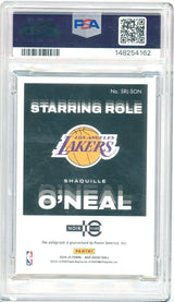 2024-25 Panini Noir Starring Role Auto Shaquille O'Neal SRL-SON /49 PSA 8 Auto 9 – Los Angeles Lakers - Kapascope
