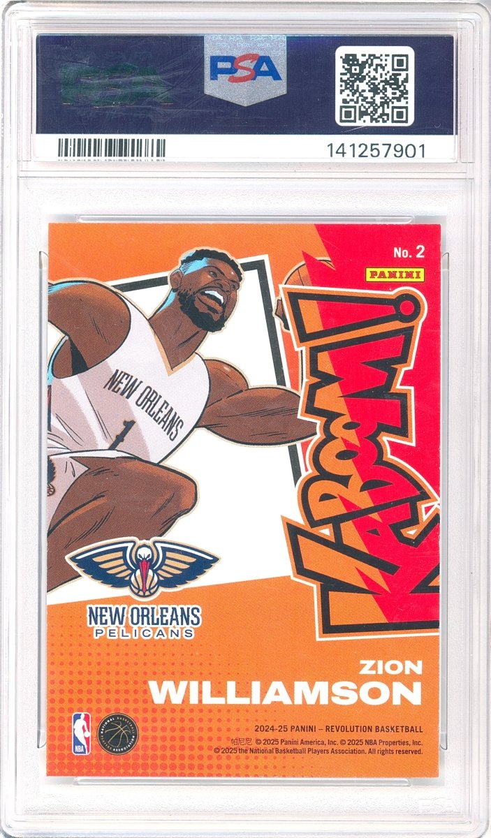 2024-25 Panini Revolution Zion Williamson Kaboom! Horizontal 2 PSA 9 MINT - Kapascope