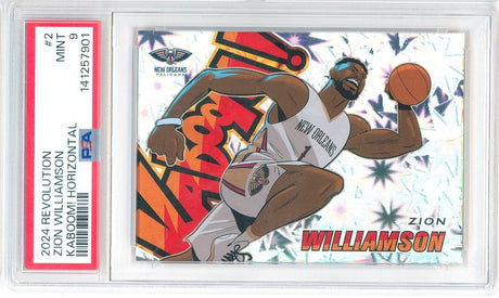 2024-25 Panini Revolution Zion Williamson Kaboom! Horizontal 2 PSA 9 MINT - Kapascope