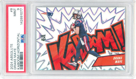 2024 Absolute Drake Maye Kaboom! Horizontal 8 PSA 9 Mint New England Patriots Rookie - Kapascope
