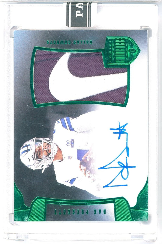 2024 Panini Black Box 2021 Panini Eminence Dak Prescott Jumbo Patch Auto Green JPA-DP 1/1 - Kapascope
