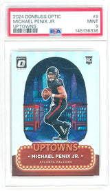 2024 Panini Donruss Optic Uptowns Michael Penix Jr. Rookie 9 PSA 9 MINT - Kapascope