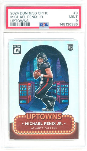 2024 Panini Donruss Optic Uptowns Michael Penix Jr. Rookie 9 PSA 9 MINT - Kapascope