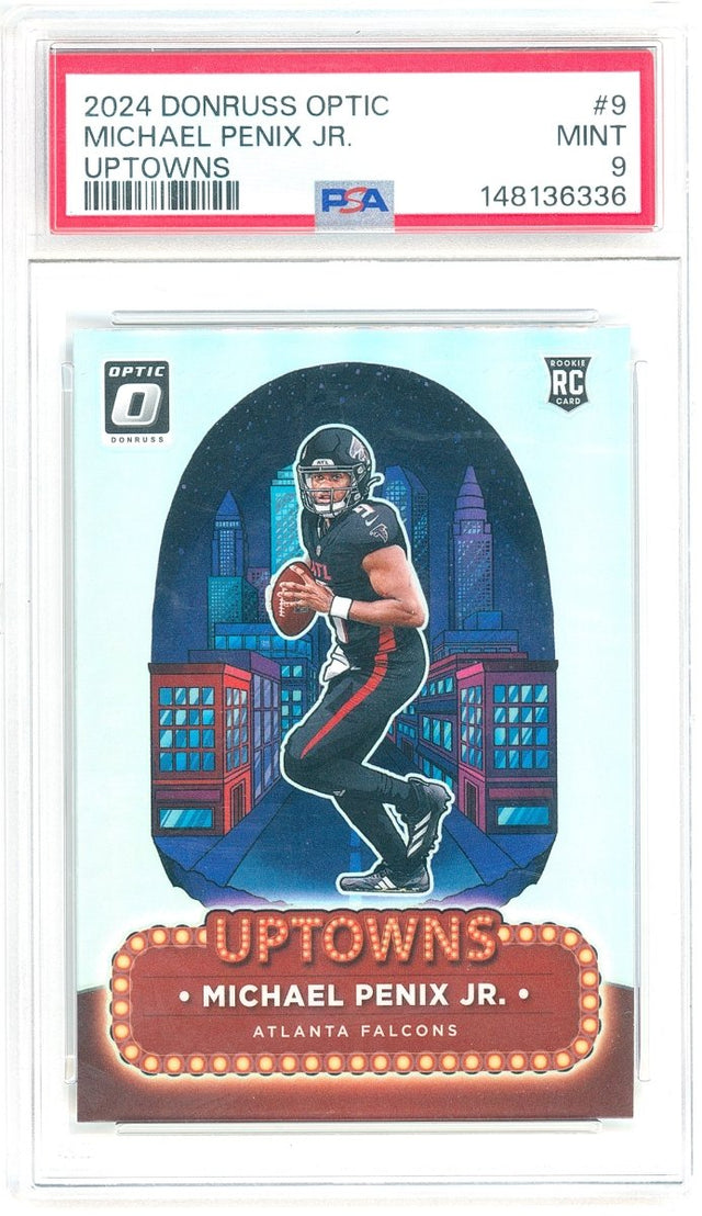 2024 Panini Donruss Optic Uptowns Michael Penix Jr. Rookie 9 PSA 9 MINT - Kapascope