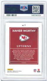 2024 Panini Donruss Optic Uptowns Xavier Worthy Rookie 7 PSA 10 Gem Mint – Kansas City Chiefs RC - Kapascope