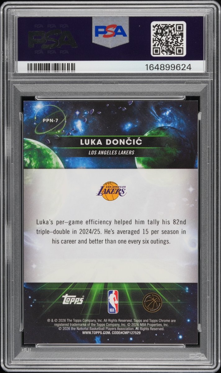 2025-26 Topps Cosmic Chrome Luka Dončić Planetary Pursuit Neptune PPN-7 PSA 10 POP 3 - Kapascope