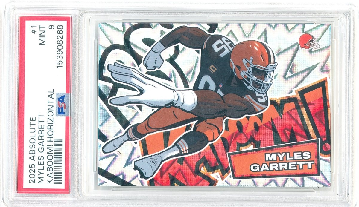 2025 Panini Absolute Myles Garrett Kaboom! Horizontal 1 PSA 9 Mint Browns - Kapascope