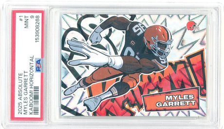 2025 Panini Absolute Myles Garrett Kaboom! Horizontal 1 PSA 9 Mint Browns - Kapascope
