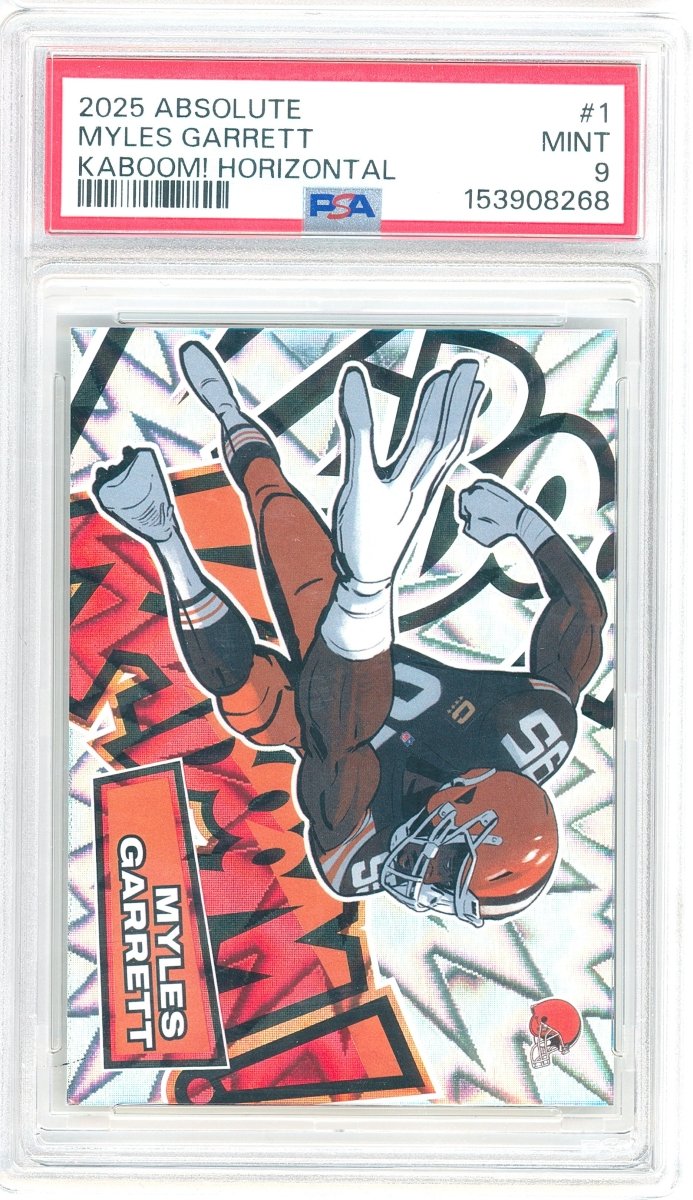 2025 Panini Absolute Myles Garrett Kaboom! Horizontal 1 PSA 9 Mint Browns - Kapascope