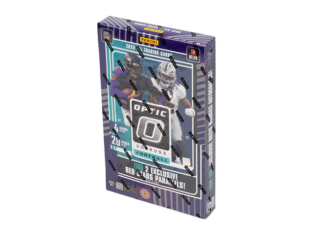 2025 Panini Donruss Optic Football International Hobby Box front packaging