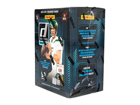 Back of 2024 Panini Donruss Football Holiday Blaster Box packaging