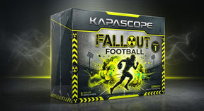 Kapascope Fallout Football Series 1 repack box with neon yellow nuclear football artwork
