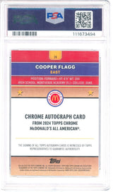 Shop Cooper Flagg 2024 Topps Chrome McDonald’s All American Gold Refractor Autograph 28, serial 10/50, graded PSA GEM MT 10 - Kapascope